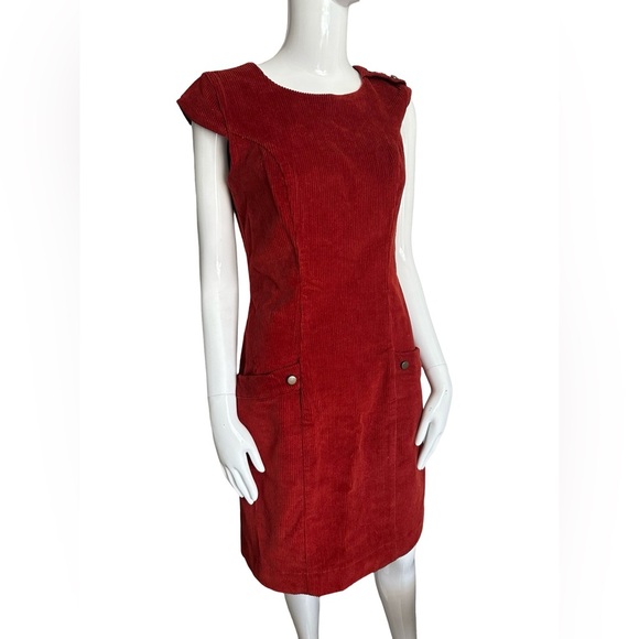 Annie 50 Red Cord Dress Size Medium - Picture 3 of 8